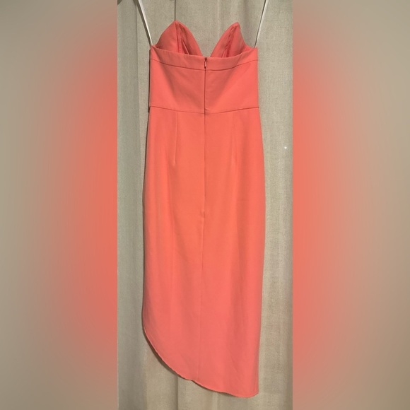 Lovers + Friends X Revolve Riviera Strapless Asymmetrical Dress Coral Size S - Picture 8 of 8